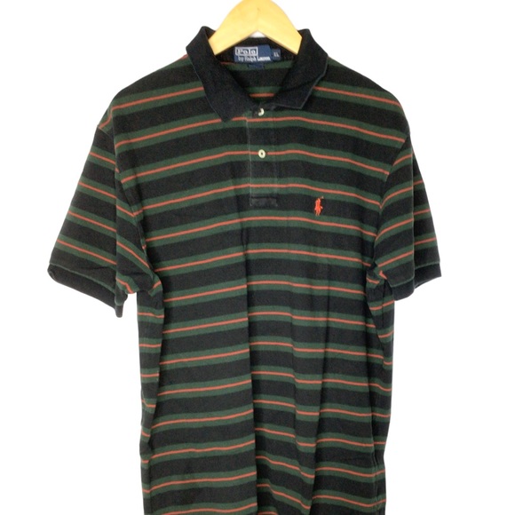 Vtg. Polo by Ralph Lauren Mens XL Striped Polo Shirt. BLUE LABEL - Picture 2 of 6